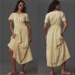 Anthropologie The Somerset Maxi Dress Canary Yellow Size XSP